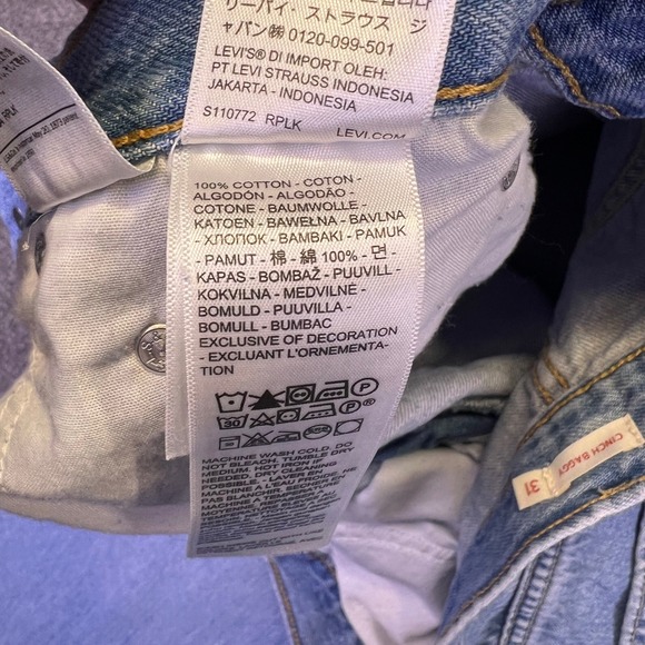 Levis Jeans Womens 31 Light Blue Cinch Baggy Wide Leg High Rise Denim Skater Y2K - Picture 14 of 16